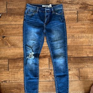 Stetson split hem skinny distressed jeans